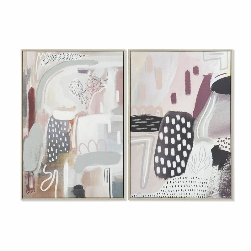 Quadro DKD Home Decor 63 x 4,5 x 93 cm Astratto Città (2 Unità)