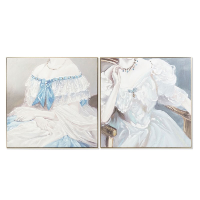 Quadro DKD Home Decor Donna Tradizionale 102 x 4,5 x 102 cm (2 Unità)