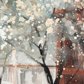 Quadro DKD Home Decor Alberi Cottage 100 x 3,7 x 100 cm (2 Unità)