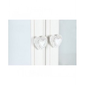 Stand Espositore Home ESPRIT Bianco Legno Cristallo 76 x 39 x 193 cm