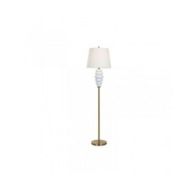 Lampada da Terra Home ESPRIT Bianco Dorato 220 V 43 x 43 x 170 cm