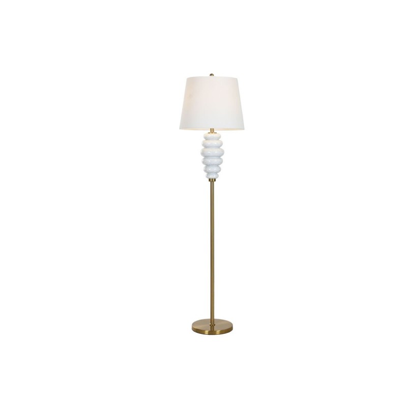 Lampada da Terra Home ESPRIT Bianco Dorato 220 V 43 x 43 x 170 cm