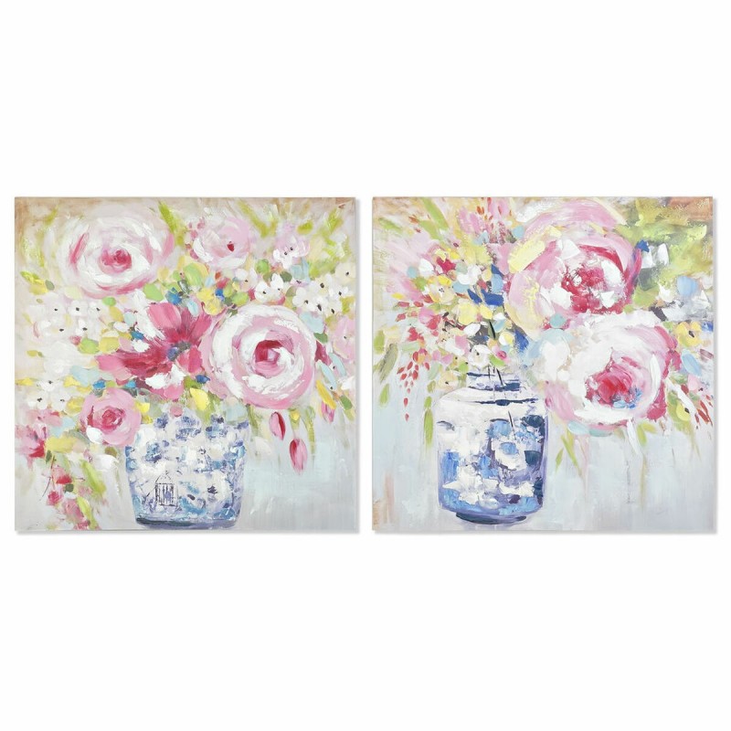 Quadro DKD Home Decor 80 x 3 x 80 cm Vaso Tradizionale (2 Unità)