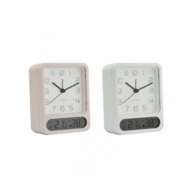 Orologio da Tavolo Home ESPRIT Bianco (2 Unità)