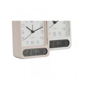 Orologio da Tavolo Home ESPRIT Bianco (2 Unità)