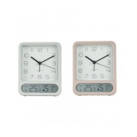 Orologio da Tavolo Home ESPRIT Bianco (2 Unità)