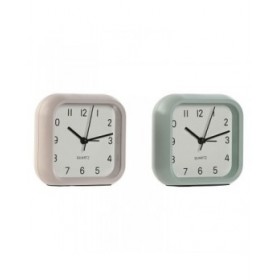 Orologio da Tavolo Home ESPRIT Rosa Menta (2 Unità)