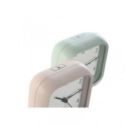Orologio da Tavolo Home ESPRIT Rosa Menta (2 Unità)