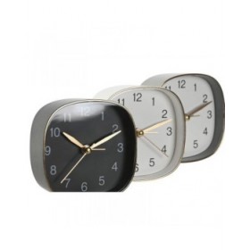 Orologio da Tavolo Home ESPRIT Bianco Nero Grigio Dorato Moderno (3 Unità)