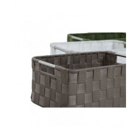 Set di Cestini Home ESPRIT Verde Grigio Crema Metallo polipropilene (3 Pezzi) (3 Unità)