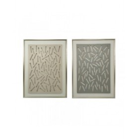 Quadro Home ESPRIT Verde Beige Dorato Moderno Città 90 x 3,5 x 120 cm (2 Unità)