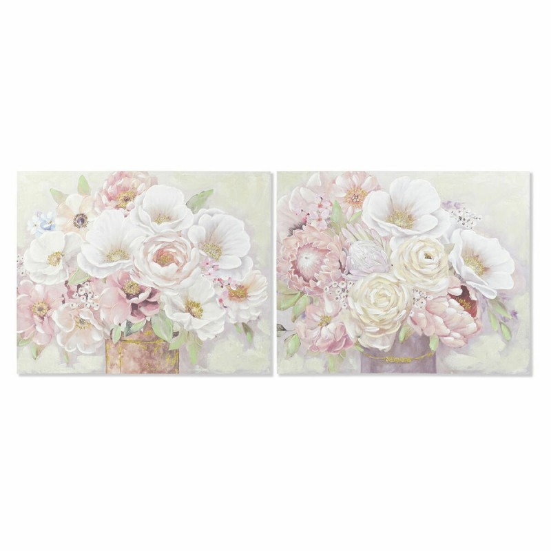 Quadro DKD Home Decor Vaso 100 x 3 x 80 cm Shabby Chic (2 Unità)