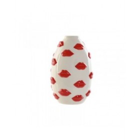 Vaso Home ESPRIT Bianco Rosso Dolomite 15 x 15 x 22,5 cm