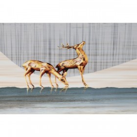 Quadro DKD Home Decor 80 x 3 x 160 cm Foglia della pianta (2 Unità)