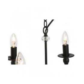 Lampadario Home ESPRIT Nero Metallo 25 W 54 x 54 x 46 cm