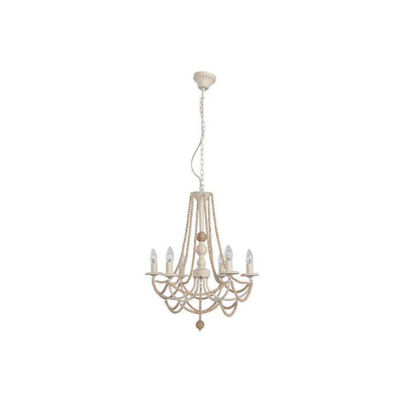 Lampadario Home ESPRIT Marrone Chiaro Metallo Ferro Pino 25 W 57 x 28 x 57 cm
