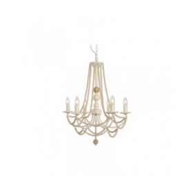 Lampadario Home ESPRIT Marrone Chiaro Metallo Ferro Pino 25 W 57 x 28 x 57 cm