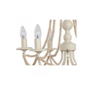 Lampadario Home ESPRIT Marrone Chiaro Metallo Ferro Pino 25 W 57 x 28 x 57 cm