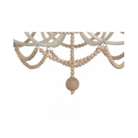 Lampadario Home ESPRIT Marrone Chiaro Metallo Ferro Pino 25 W 57 x 28 x 57 cm