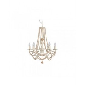 Lampadario Home ESPRIT Marrone Chiaro Metallo Ferro Pino 25 W 57 x 28 x 57 cm