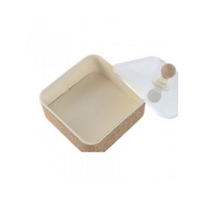 Scatola-Portagioie Home ESPRIT Marrone Chiaro Metallo 16 x 16 x 11 cm (2 Pezzi)