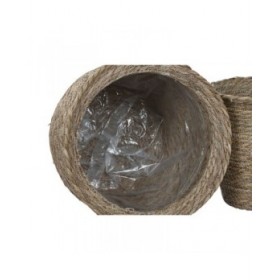 Vaso Home ESPRIT Marrone Fibra Città 70 x 70 x 58 cm (7 Unità)