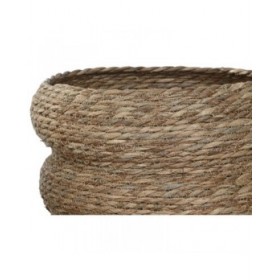 Vaso Home ESPRIT Marrone Fibra Città 42 x 42 x 39 cm (3 Pezzi)