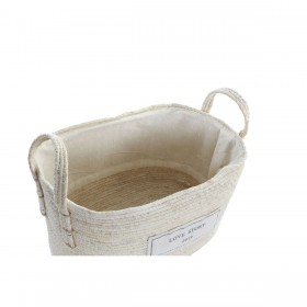 Set di Cestini DKD Home Decor Cotone Fibra (34 x 23 x 20 cm)