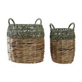 Set di Cestini DKD Home Decor Rattan (33 x 33 x 40 cm)