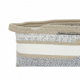 Set di Cestini DKD Home Decor Cotone Iuta (36 x 30 x 24 cm)