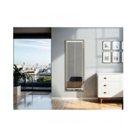 Specchio spogliatoio Home ESPRIT Dorato Alluminio 50 x 0,5 x 150 cm
