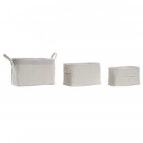 Set di Cestini DKD Home Decor Cotone (37 x 27 x 24 cm)