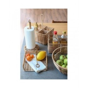 Cestello per posate DKD Home Decor Marrone Ferro 20 x 10 x 12 cm