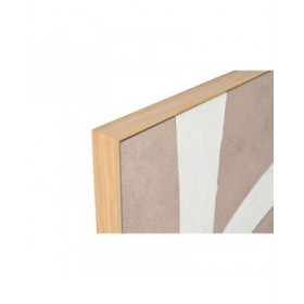 Quadro Home ESPRIT Bianco Beige Astratto 103 x 4,3 x 103 cm (2 Unità)
