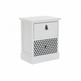 Cassettiera DKD Home Decor Grigio Bianco Legno di  paulownia (36 x 25 x 44,5 cm)