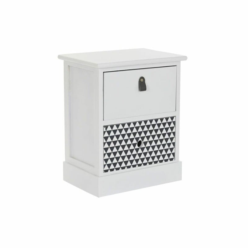 Cassettiera DKD Home Decor Grigio Bianco Legno di  paulownia (36 x 25 x 44,5 cm)