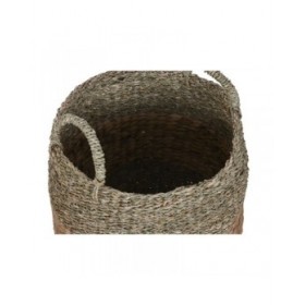 Set di Cestini Home ESPRIT Naturale Giacinto d'acqua Tropicale (3 Pezzi)