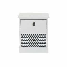 Cassettiera DKD Home Decor Grigio Bianco Legno di  paulownia (36 x 25 x 44,5 cm)