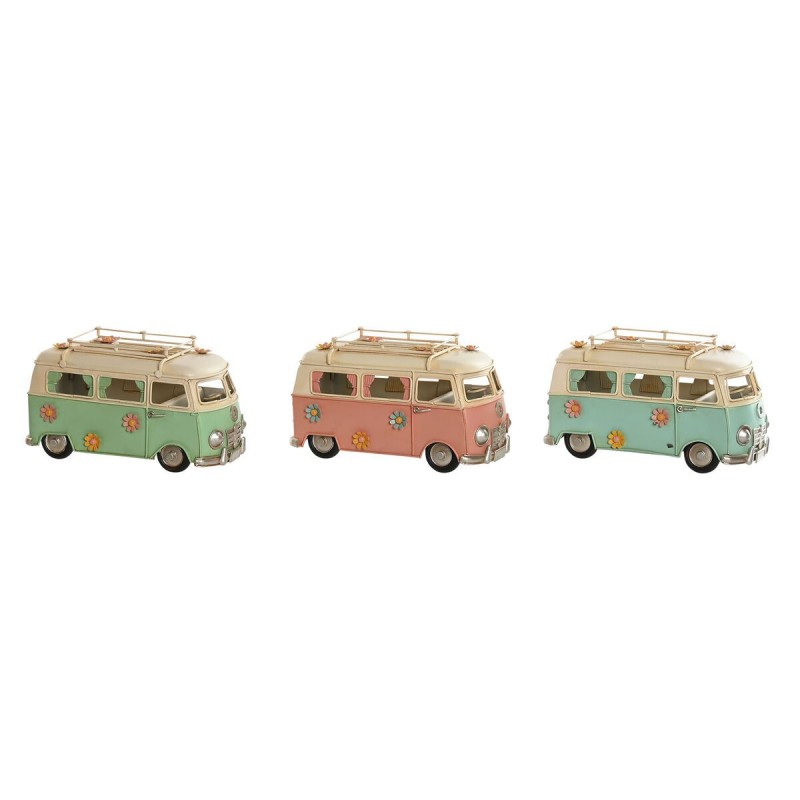 Statua Decorativa Home ESPRIT Azzurro Verde Rosa Vintage 20 x 9 x 11 cm (3 Unità)