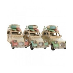 Statua Decorativa Home ESPRIT Azzurro Verde Rosa Vintage 28 x 11 x 11,5 cm (3 Unità)