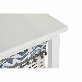 Cassettiera DKD Home Decor Azzurro Bianco vimini Legno di paulownia 40 x 29 x 59 cm