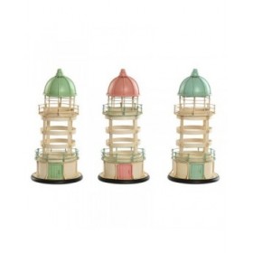 Statua Decorativa Home ESPRIT Azzurro Verde Rosa 13 x 13 x 27,5 cm (3 Unità)