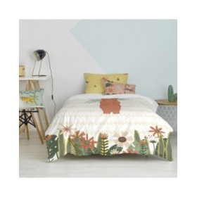 Set di copripiumino HappyFriday Mr Fox Jungle life  Multicolore Singolo 2 Pezzi