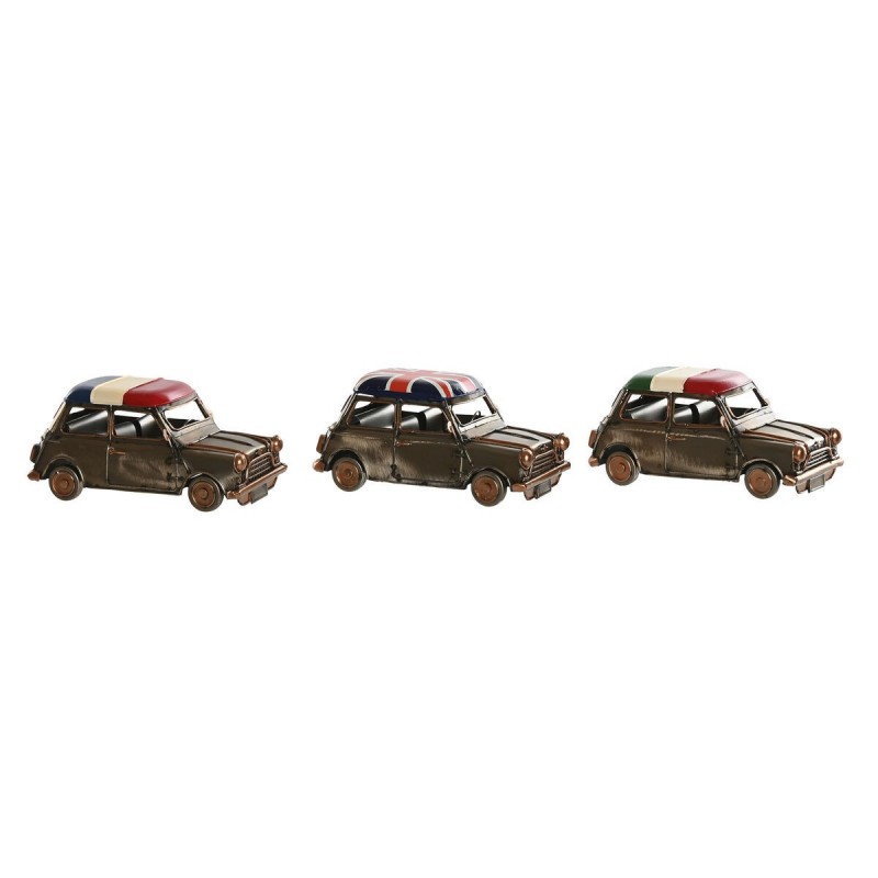 Statua Decorativa Home ESPRIT Dorato Argentato Macchina Vintage 17 x 9 x 8 cm (3 Unità)
