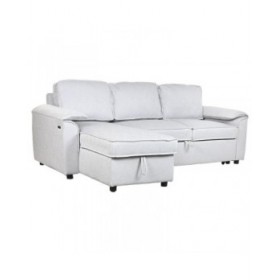 Divano Letto Home ESPRIT Grigio chiaro Moderno 220 x 153 x 88 cm