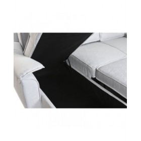 Divano Letto Home ESPRIT Grigio chiaro Moderno 220 x 153 x 88 cm