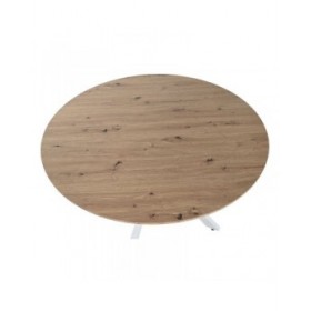 Tavolo da Pranzo Home ESPRIT Bianco Marrone Ferro Legno MDF 120 x 120 x 75 cm