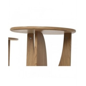 Set di 2 tavoli Home ESPRIT Naturale 75 x 75 x 45 cm