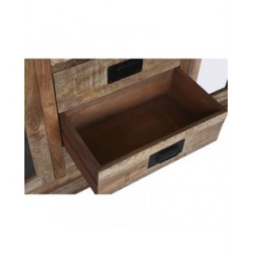 Stand Espositore Home ESPRIT Marrone Cristallo Legno di mango 165 x 45 x 210 cm