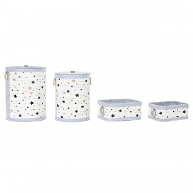 Set di Cestini DKD Home Decor Stelle Bambù 36 x 36 x 50 cm (4 pcs)